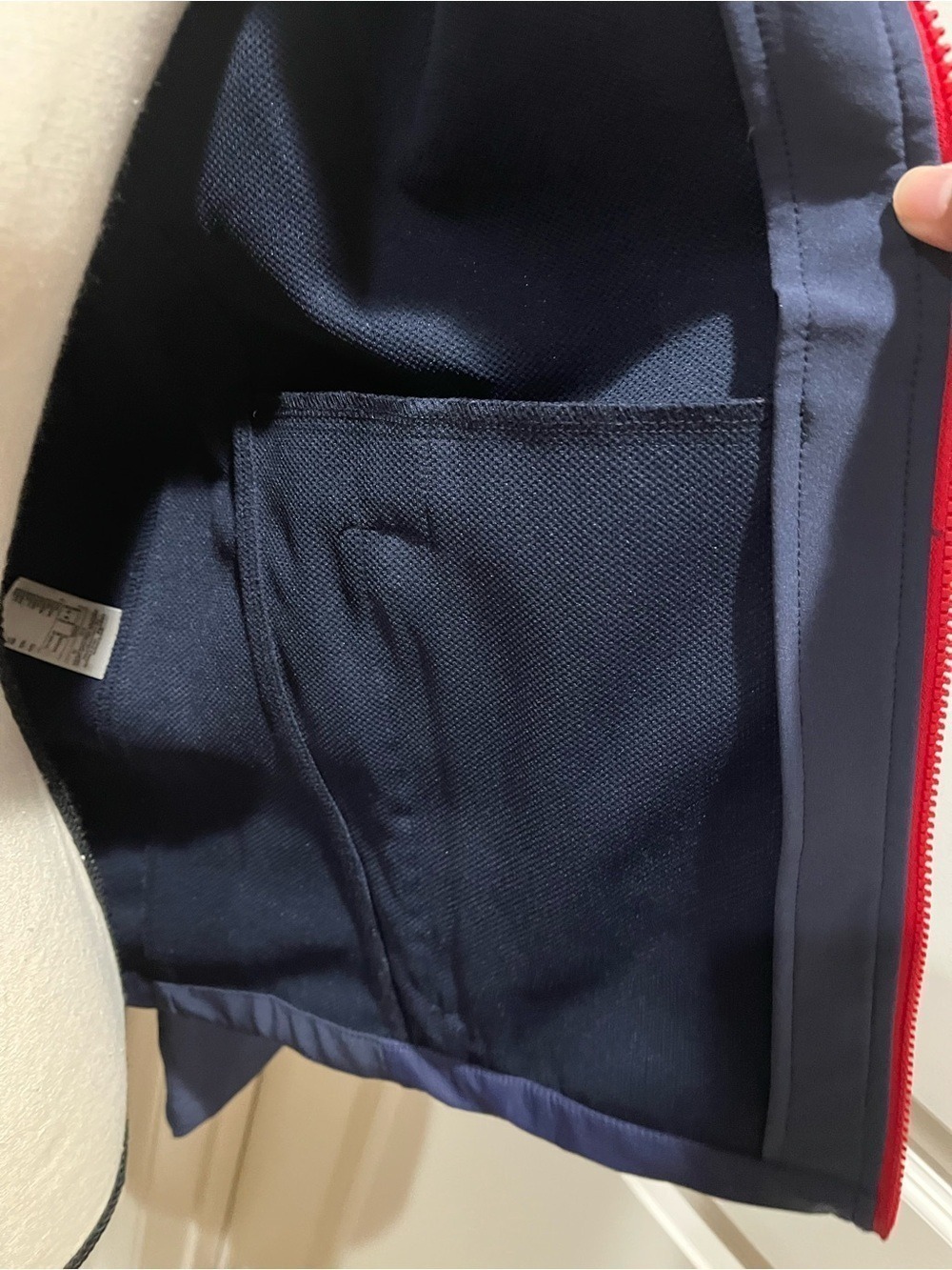 LACOSTE SPORT NAVY FULL ZIP PERFORMANCE WOMEN’s JACKET Size 36 - Picture 7 of 9